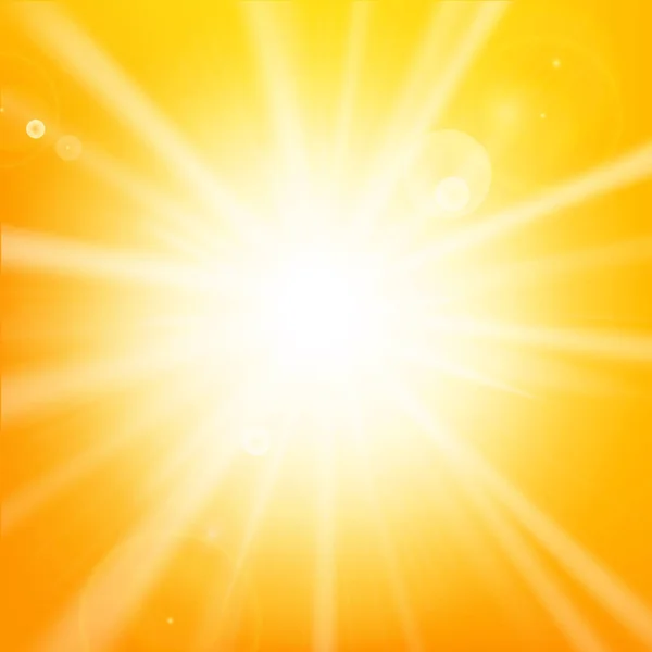 Güneş ışığı ve flare eleman f ile soyut sıcak sarı arka plan