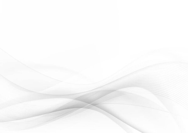 Curve and blend gray and white abstract background 001