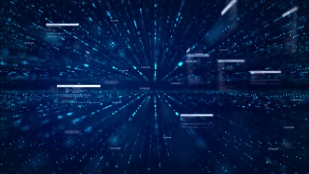 Abstrakte Hintergrundbeleuchtung Durch Partikelbeleuchtung Für Cyber Technologie Futuristisches Konzept Über — Stockvideo