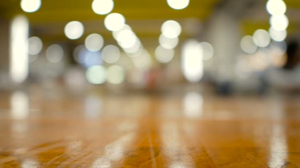 Wood Floor Out Focus Bokeh Blur Abstract Background Shallow Depth — Stock Video