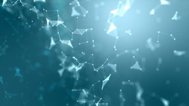 Soyut arka plan Nokta ve siber teknoloji fu için hat bağlantı