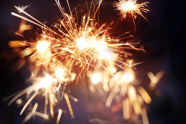 Soyut arkaplan bulanık havai fişekler ve bokeh