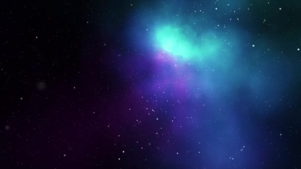 Αφηρημένη Πτήση Φόντο Περνούν Μέσα Από Γαλακτώδη Τρόπο Γαλαξία Αστέρια — Αρχείο Βίντεο