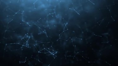 3d özet arkaplan noktası ve siber fütüristik veri ağı kavramı için koyu ve tahıl işlemeli bir bağlantı hattı oluştur 