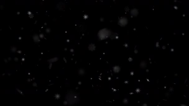 Abstrakter Hintergrund Verschwommen Und Defokussiert Punktepartikel Mit Lichteffekt Dunkel Und — Stockvideo