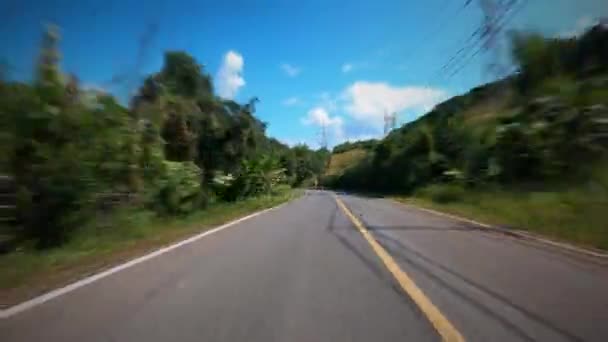 Viagem Lapso Tempo Estrada Rural Velocidade Movimento Rápido Local Rural — Vídeo de Stock