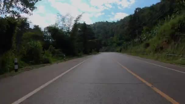 Ταξίδι Time Lapse Στον Αγροτικό Δρόμο Γρήγορη Ταχύτητα Κίνησης Στον — Αρχείο Βίντεο