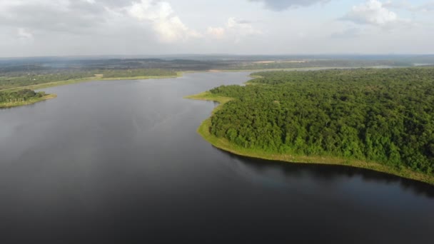 Αεροφωτογραφία Drone Πυροβόλησε Γραφικό Τοπίο Τροπικό Δάσος Φύση Δέντρο Ενάντια — Αρχείο Βίντεο