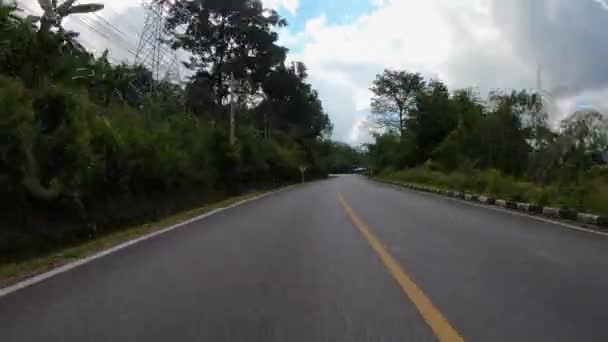 Time Lapse Reis Het Platteland Weg Snelle Beweging Snelheid Landelijke — Stockvideo