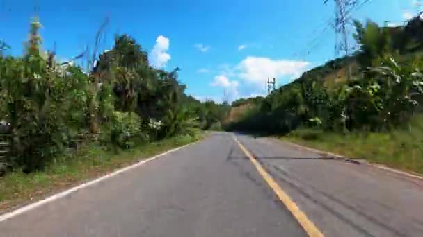 Viaggio Time Lapse Sulla Strada Campagna Velocità Movimento Veloce Nel — Video Stock