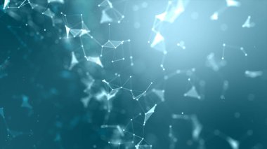 Soyut arka plan Nokta ve siber teknoloji fu için hat bağlantı