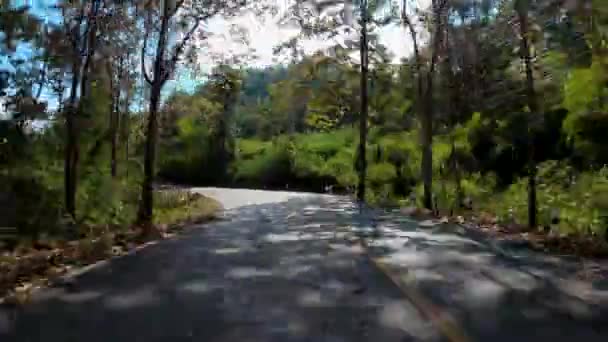 Viaggio Time Lapse Sulla Strada Campagna Velocità Movimento Veloce Nel — Video Stock