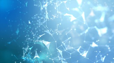 Soyut arka plan Nokta ve siber teknoloji fu için hat bağlantı