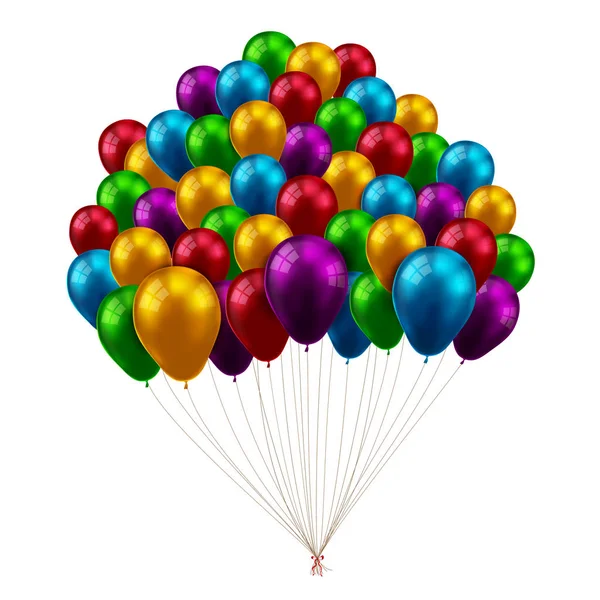 3D Colorido grupo de globos 0001 — Vector de stock