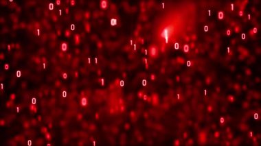 3d Soyut arka plan uçuşları siber fütürist ve teknoloji kavramları için siber fütüristik ve tahıl işlemeli 01. haneli ikili kod içinden geçer. 