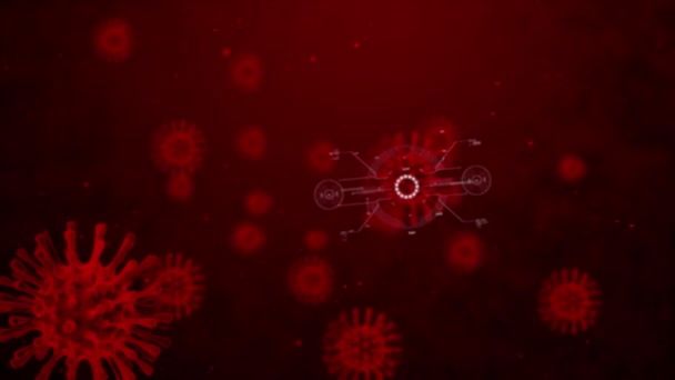 Visualización Del Microscopio Virus Bacterias Profundidad Campo Poco Profunda — Vídeo de stock