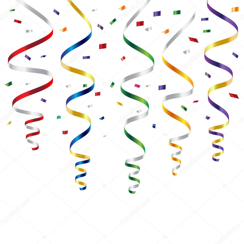 party celebration streamer ribbon colorful