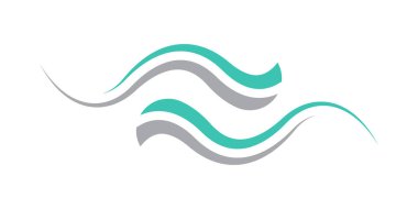 soyut dalga vektörü turkuaz ve gri renk