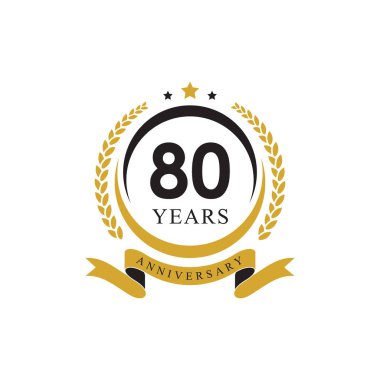 80. yıl dönümü çemberi alyansı, defne çelengi ve kurdeleli.