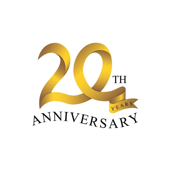 Yıldönümü kurdelesi. sayı altın rengi