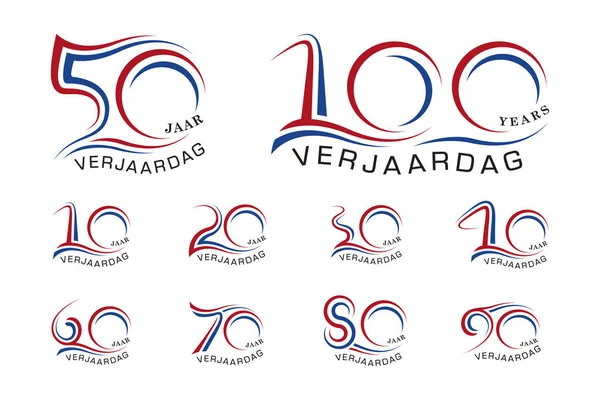 Yıl dönümü yılları Element dalgası eğimli vektörle Hollanda