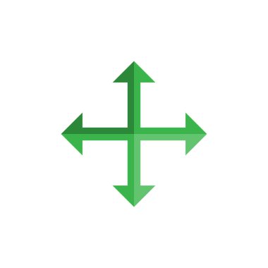 Dört Yönlü Ok vektör simgesi