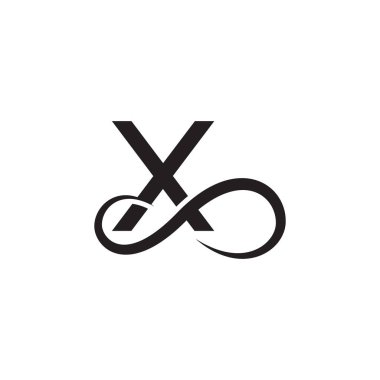 sonsuz harf x logo vektörü