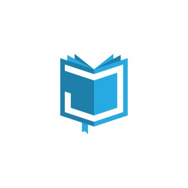 ilk harf j kitap logo vektörü
