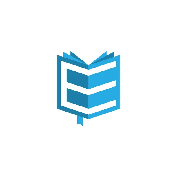 Ilk Harf Kitap Logo Vektörü — Stok Vektör