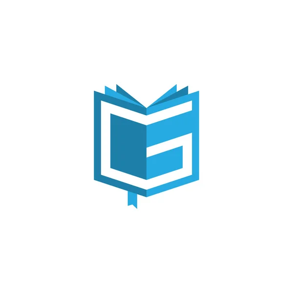 Initial Letter Book Logo Vector — 스톡 벡터