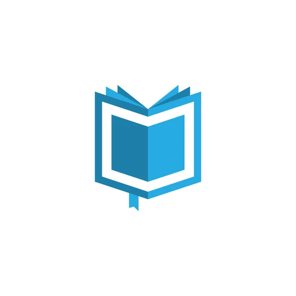 Carta Inicial Vetor Logotipo Livro —  Vetores de Stock