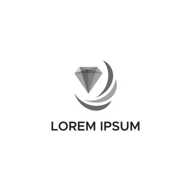 Elmas logo vektörü gri renk