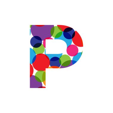 ilk harf p p Çember Soyut