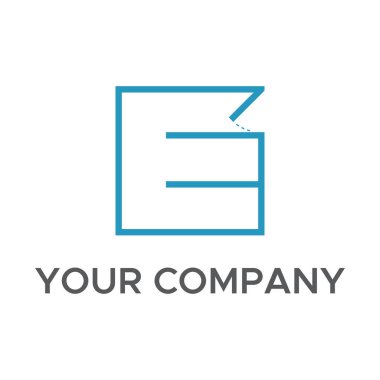 İlk harf e logo ev ve iç çizimler