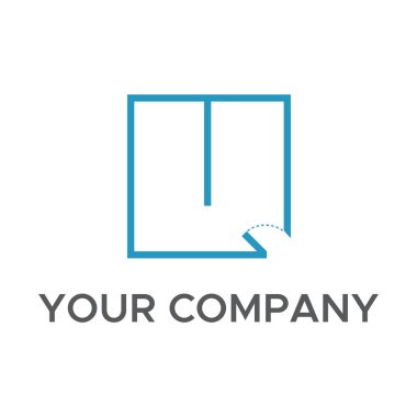 İlk harf v v logosu ev ve iç çizimler