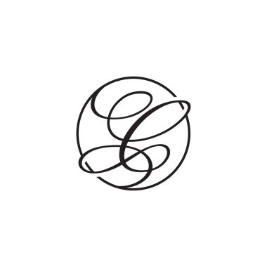 ilk harf c logo betik çemberi