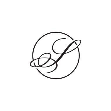 ilk harf s logo betik çemberi