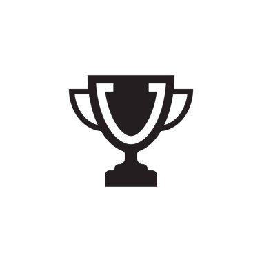 ilk harf logo kupa vektörü siyah renk