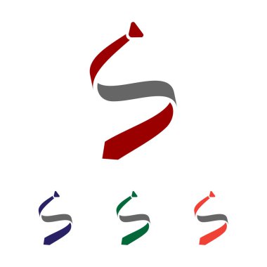 S harfinin baş harfi kravat logosu