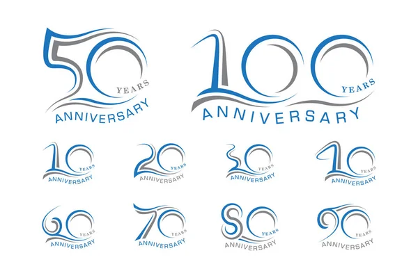 element dalgası eğimli vektörüyle yıldönümü yıllarını ayarla