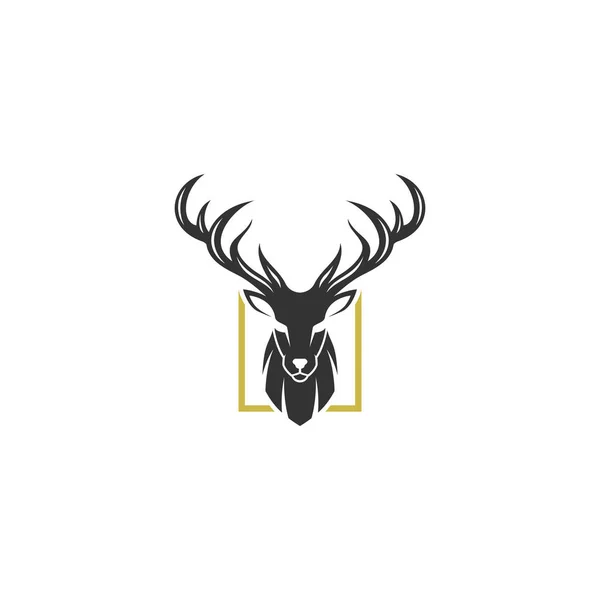 Logotipo Cabeça Veado Simples Para Sua Empresa — Vetor de Stock