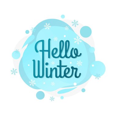 Merhaba kış konsepti harf tasarımı