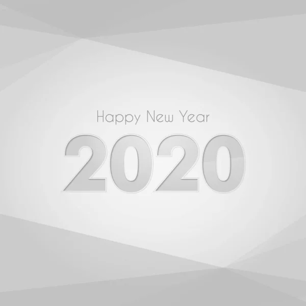 Feliz Año Nuevo 2020 Tarjeta Diseño Vectorial — Vector de stock