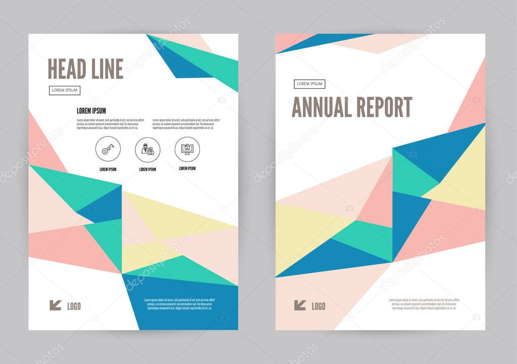 colourful annual report Leaflet Brochure Flyer template A4 size design.