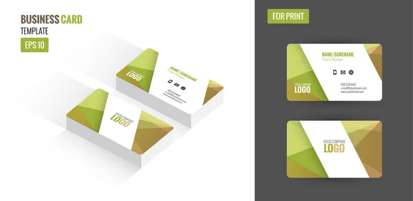 Moderne, kreative und saubere Visitenkarte. flache Designvorlage und — Stockvektor