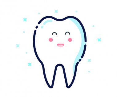 Sağlıklı ve beyazlatma diş karakter.