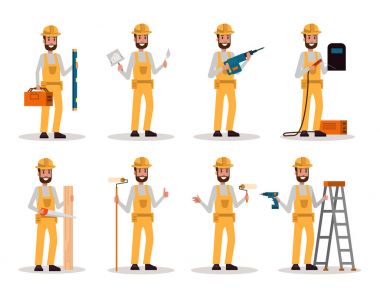 set inşaat işçisi. 