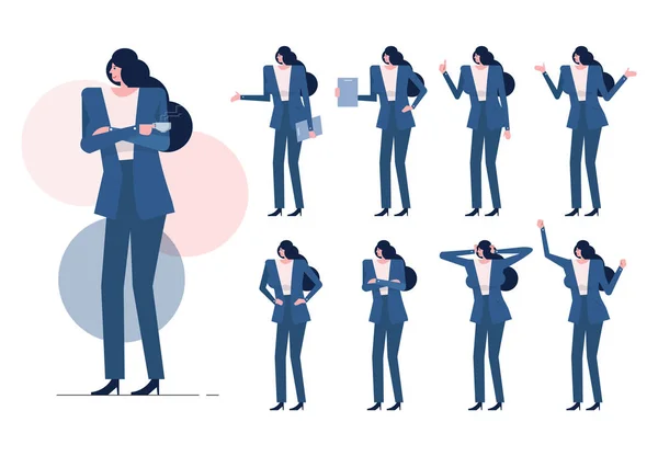 Business woman set. — Stock vektor