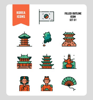 Güney Kore simge seti 1.