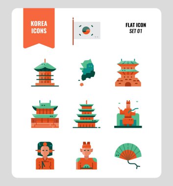Güney Kore simge seti 1.
